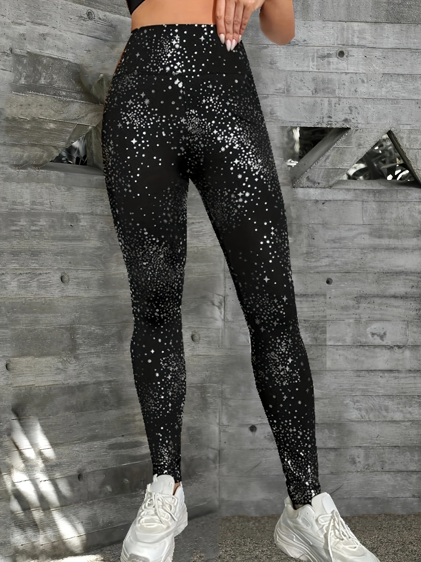 Sparkle In Style: Women's Glitter Yoga Sports Pants Hip - Temu