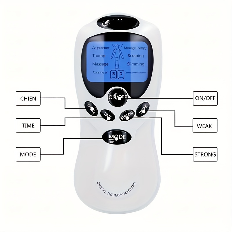 Electric TENS Unit Digital Muscle Stimulator Electrode Massage EMS