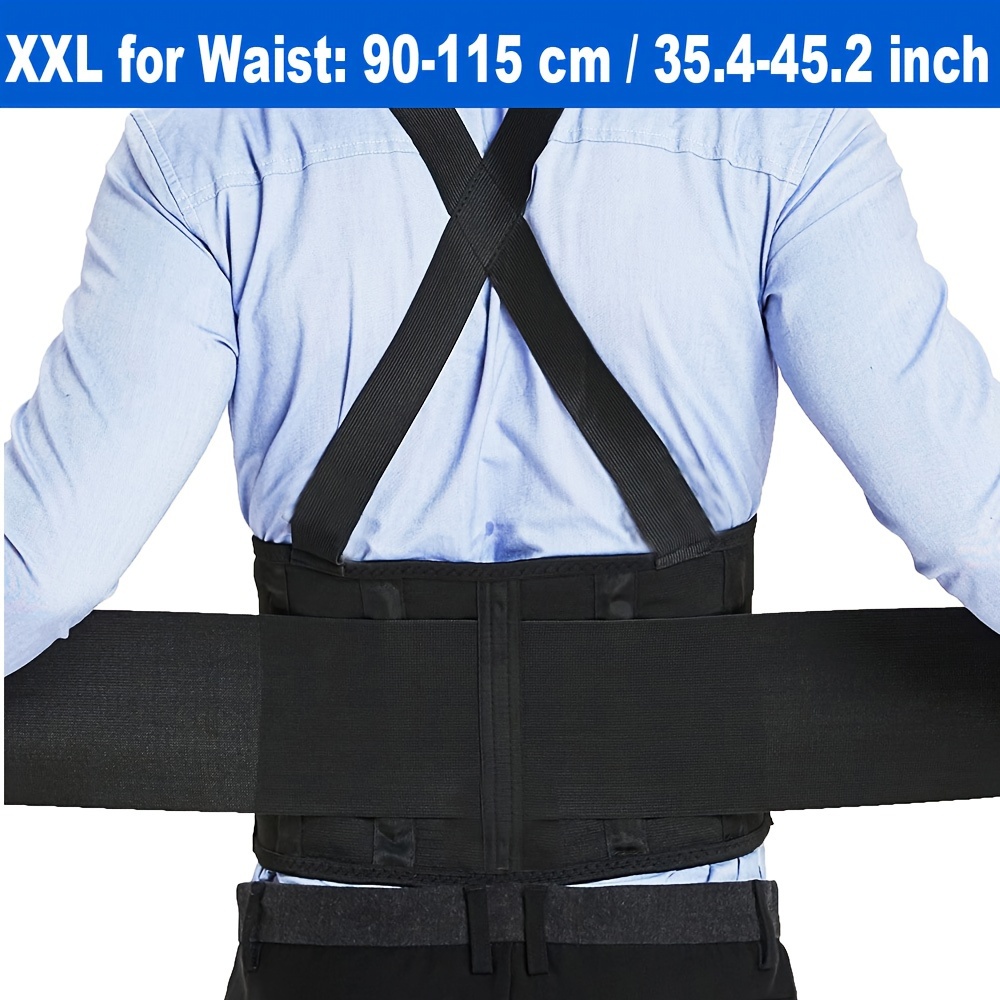 Back Support Belt Waist Pain Relief Shoulder Belt Plus Size (waist  Circumference 115-125cm) Adjustable Support Belt For Work