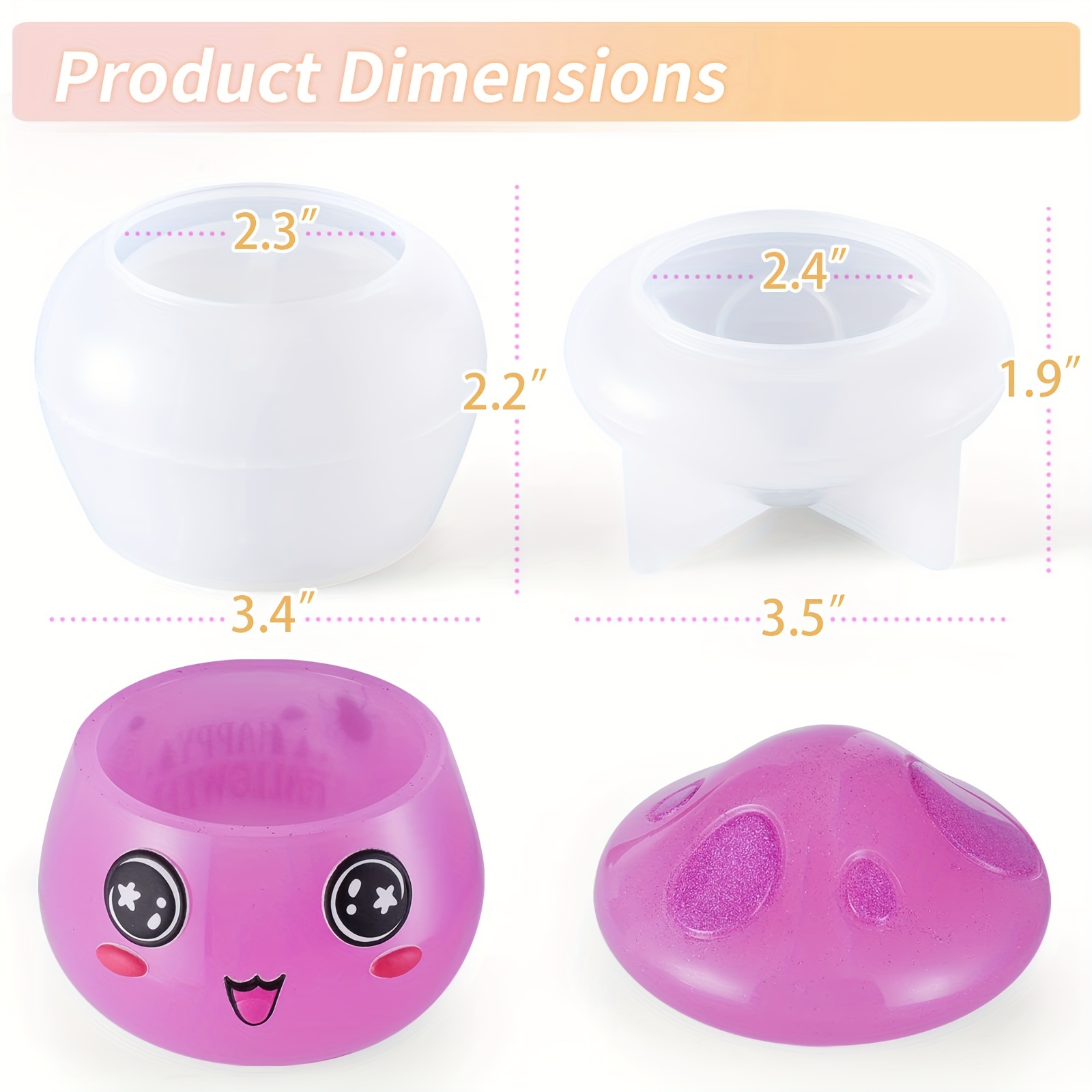 Resin Jar Mushroom Molds, Silicone Mold With Cute Lid Cover, Epoxy