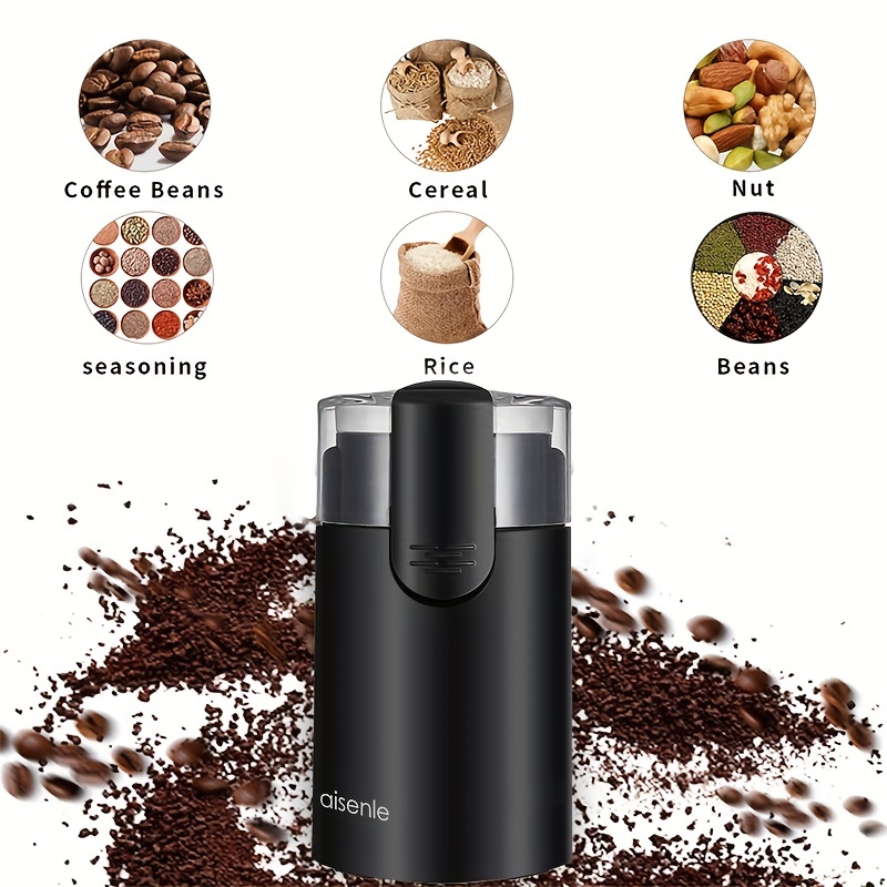 Q cg001 Electric Coffee Bean Powder Grinder Small Household - Temu