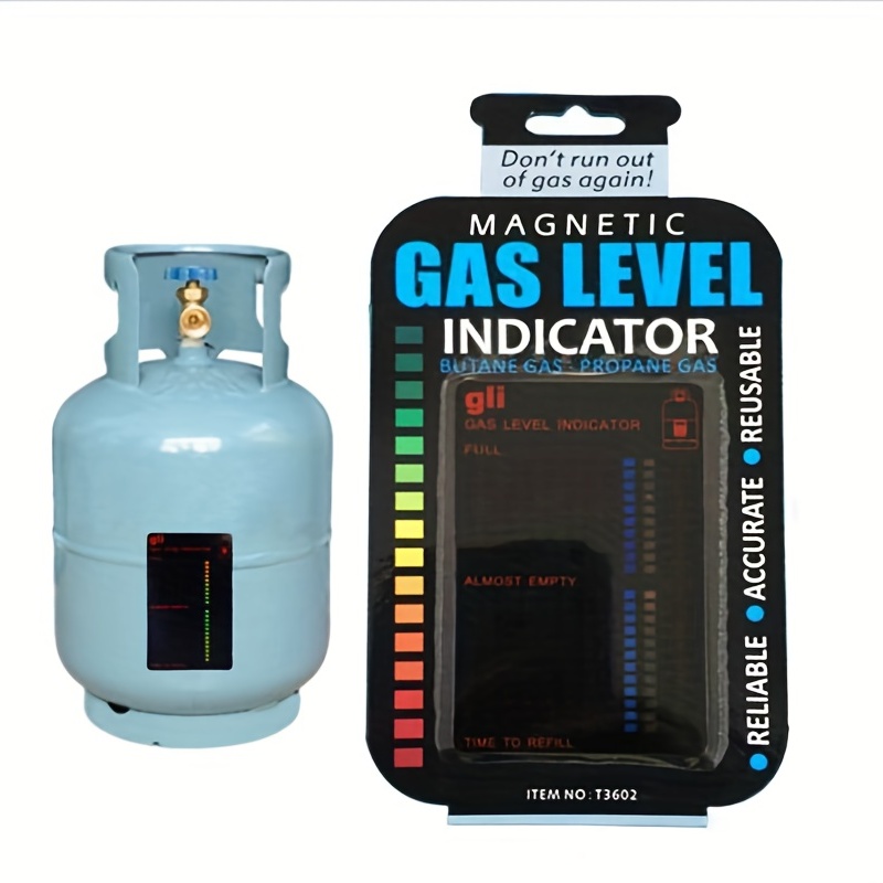 

1pc Magnetic Propane/butane Lpg Fuel Gauge - Monitor Gas Tank Level & Temperature For Caravan Bottles!