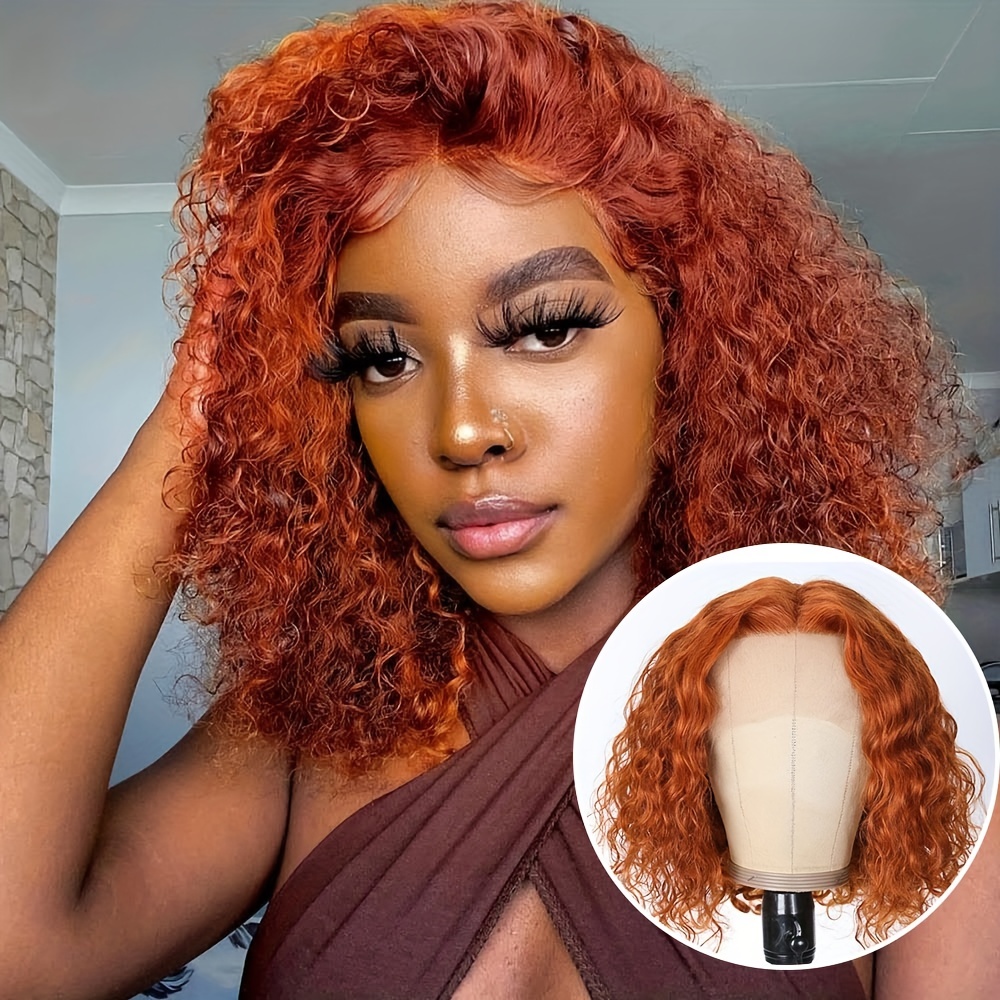 Orange human lace outlet front wig