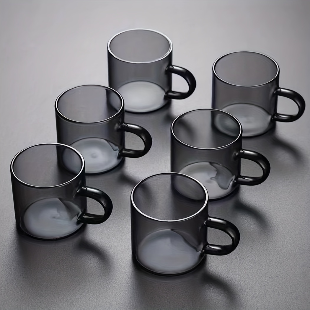 2Pcs Mini Glass Milk Cups Small Coffee Milk Pitcher Cup Glass Milk