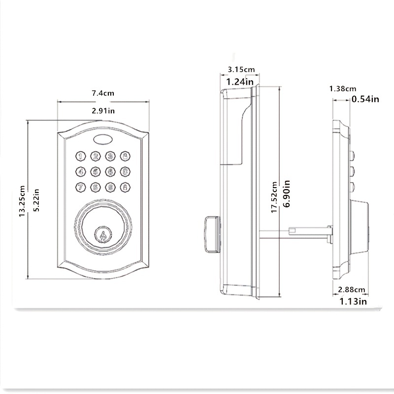Keyless Entry Door Lock Touchscreen Keypad - Temu