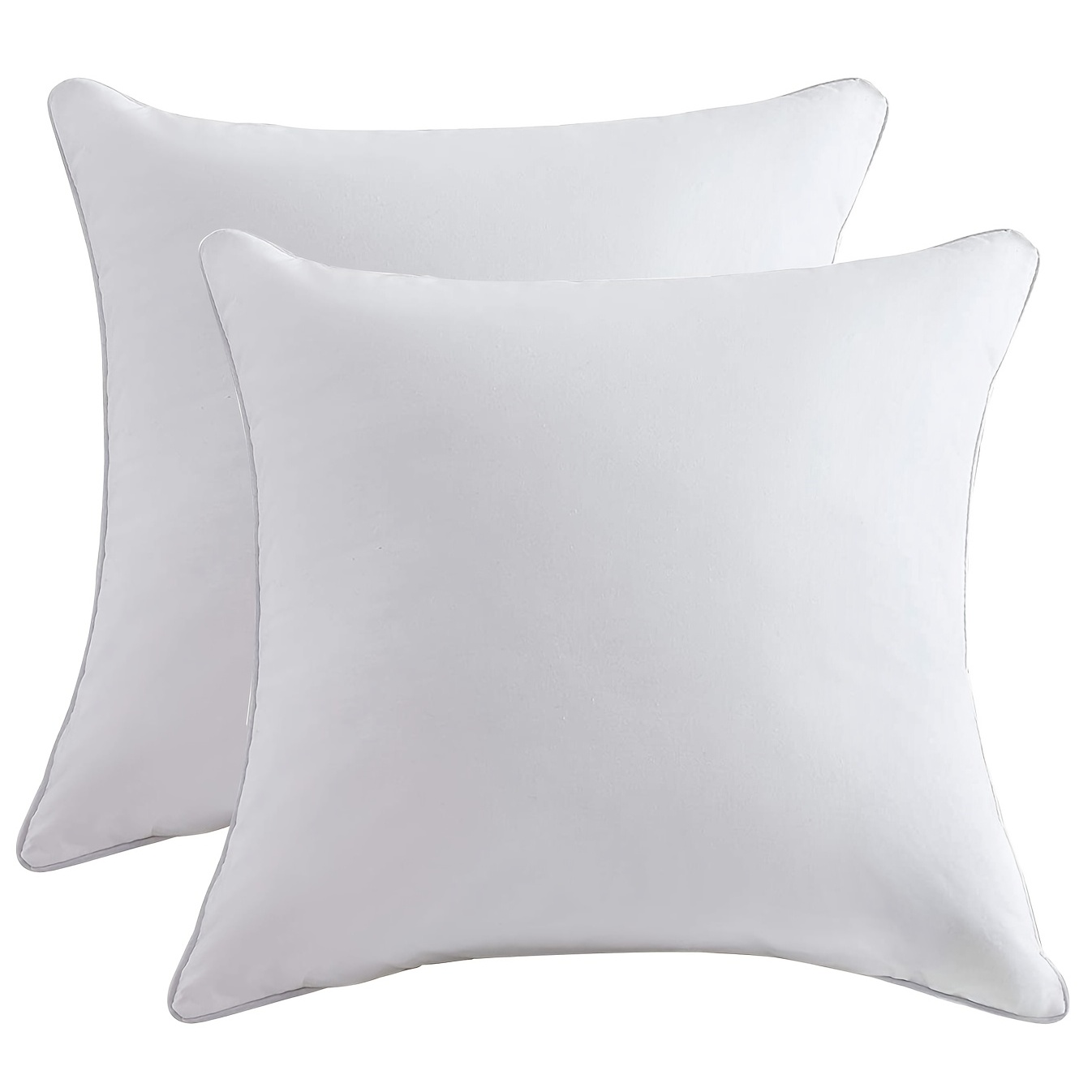 Throw Pillow Inserts-18x18 Inches Decorative Pillows Inserts Set of 2 White