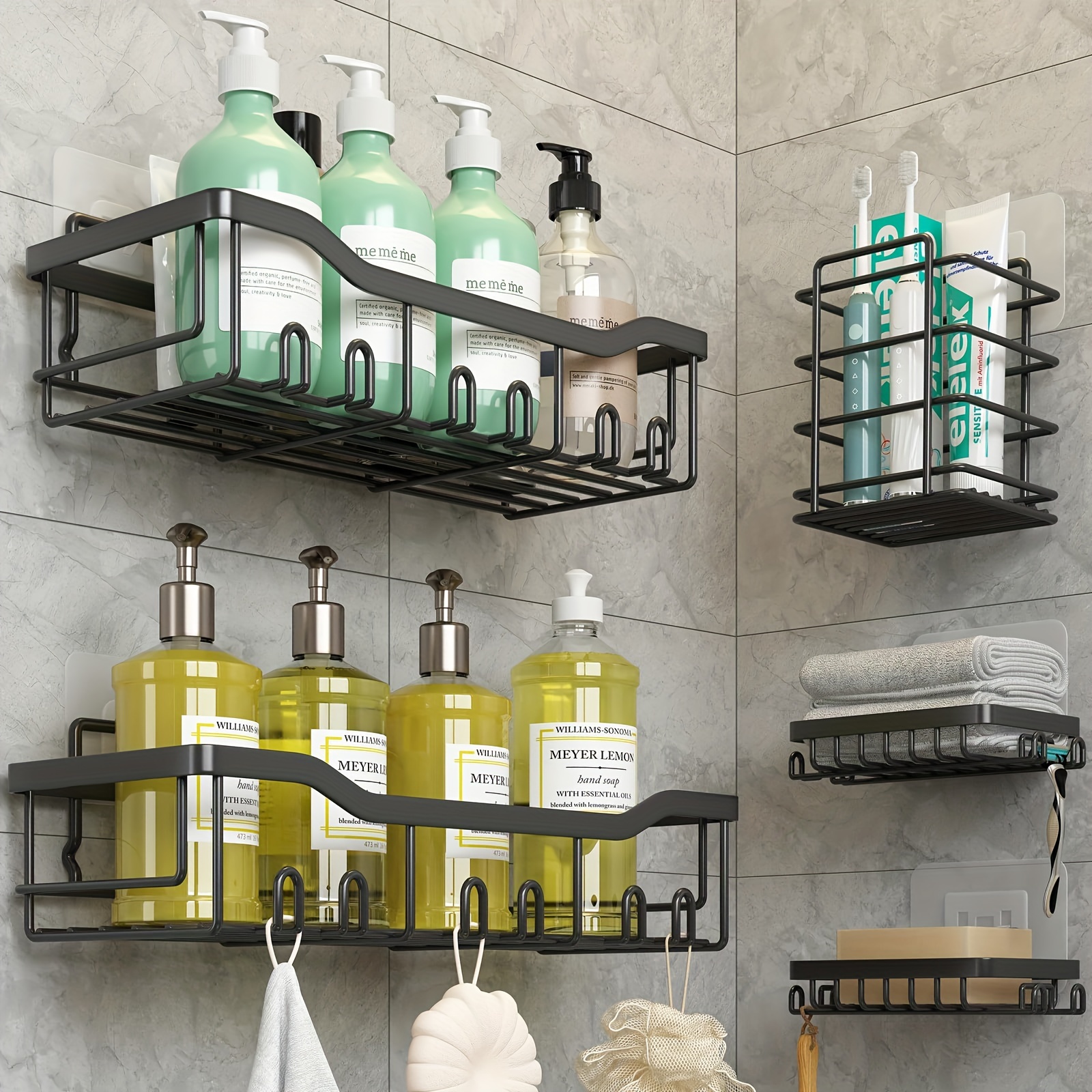 Glass Shelves Shower Corner Shelf Wall Mounted Bathroom Glass Shelf Shampoo  H