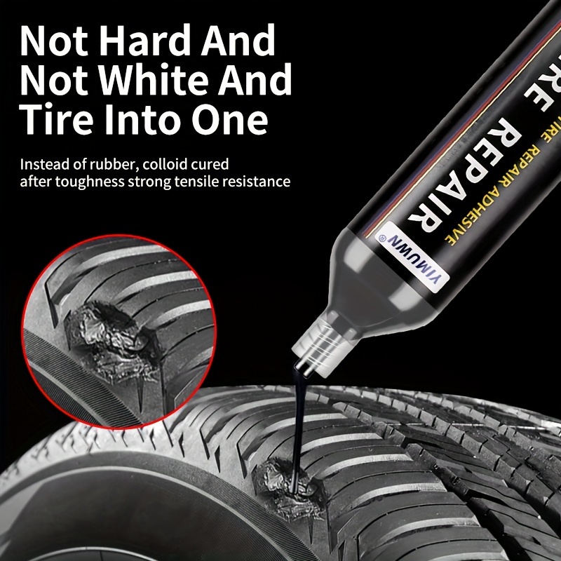 Colle de réparation de pneus – Colle de réparation de pneus de voiture  liquide pour réparation de pneus de voiture, scellant de pneu universel,  pour