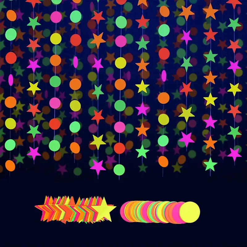 Neon Papers Glow Party Games Glow Party Supplies Decorations - Temu