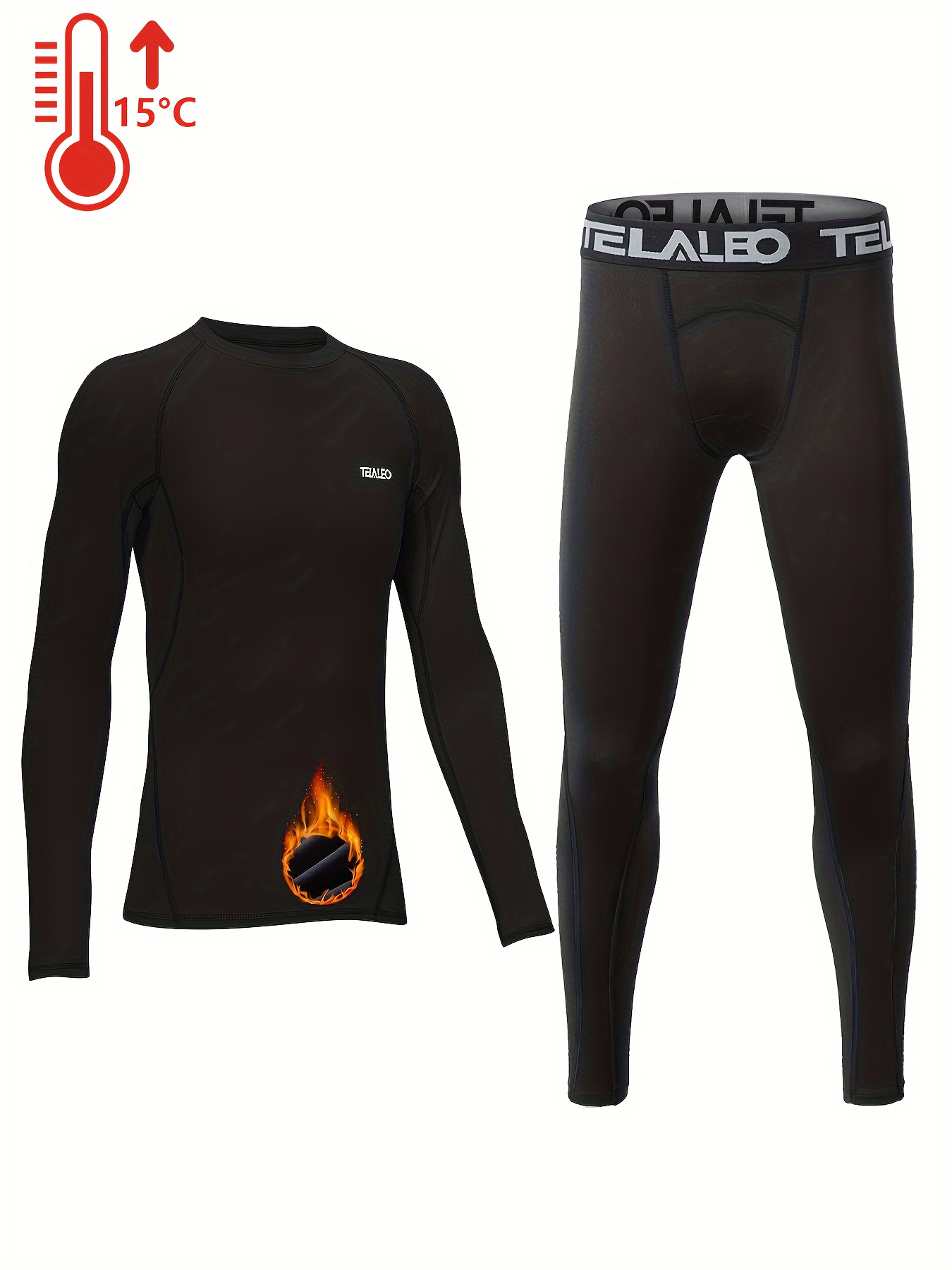 Thermal Underwear Sets Fleece Base Layer Long Sleeve Sports - Temu Canada