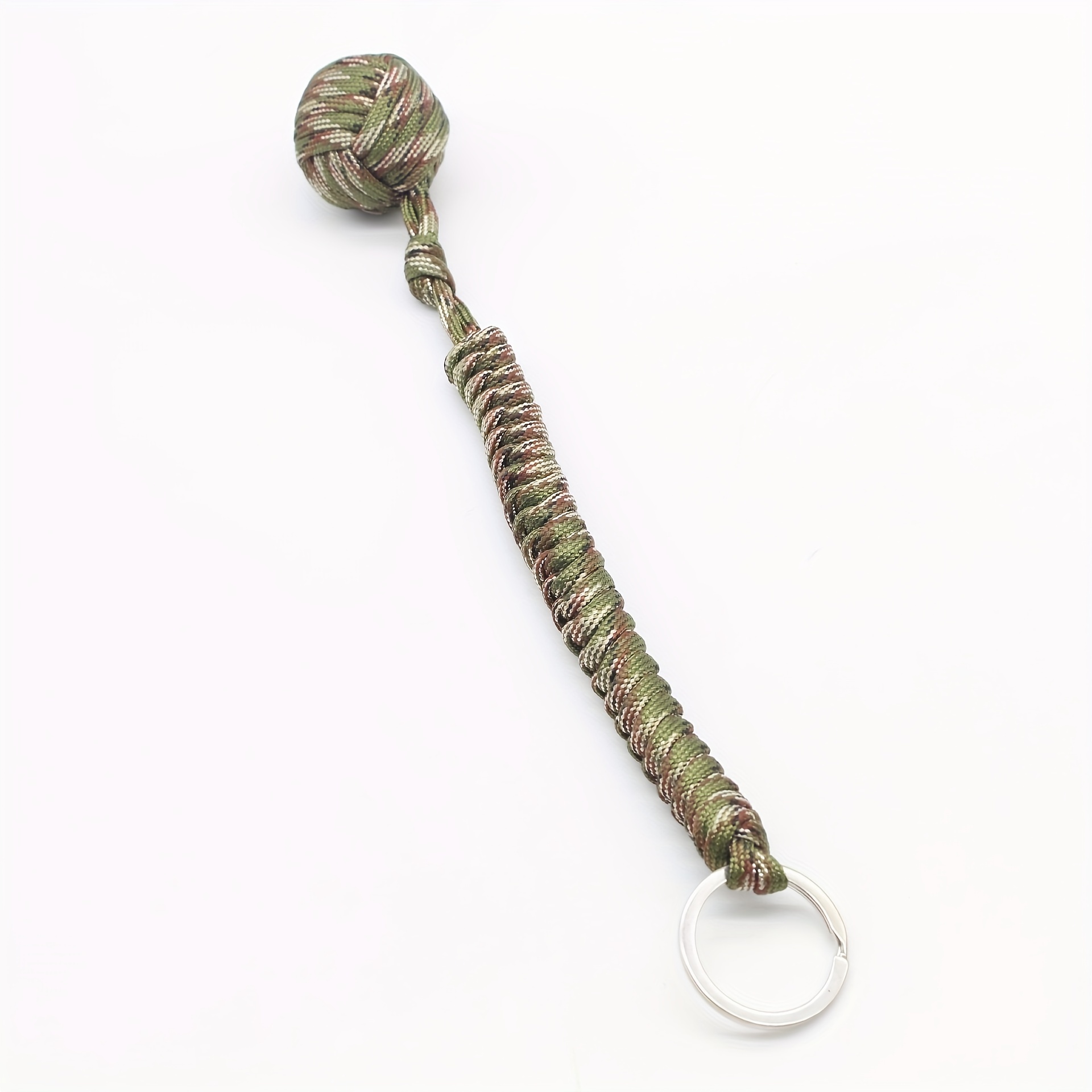 Outdoor Umbrella Rope Key Chain Self defense Steel Ball