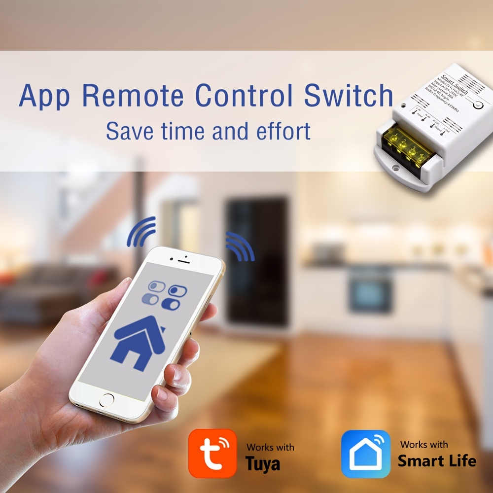 Tuya Smart Life WiFi Switch Socket Relay module Breaker remote control  google Home Alexa Echo smart home automation light socket