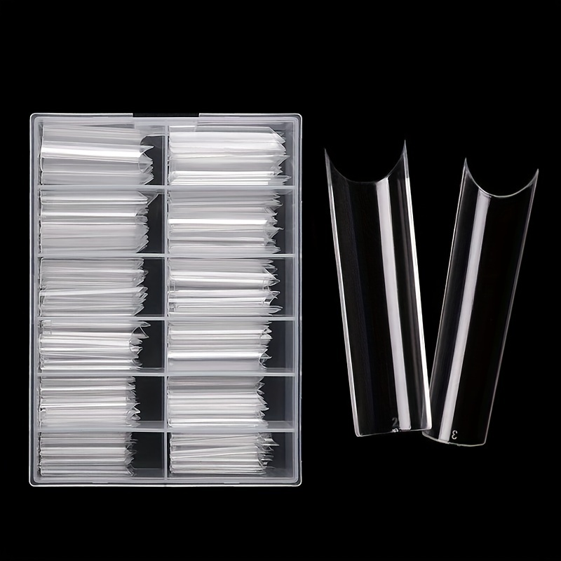 TEMU 240pcs Boîte de Capsules pour Ongles en F, C, Ongles à Presser Français
