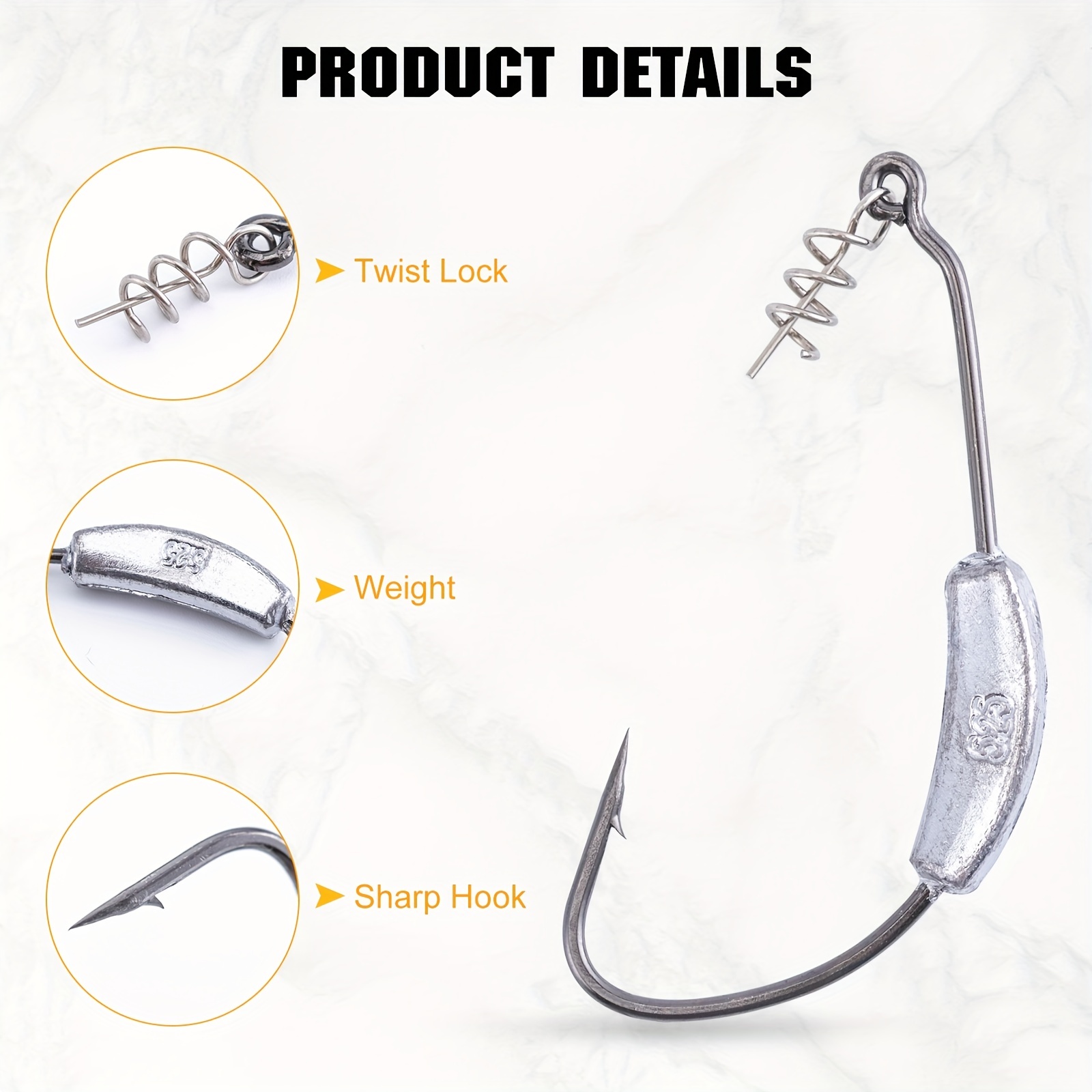 Lead Weighted Swimbait Hooks Kit Twistlock Fishing Hooks - Temu
