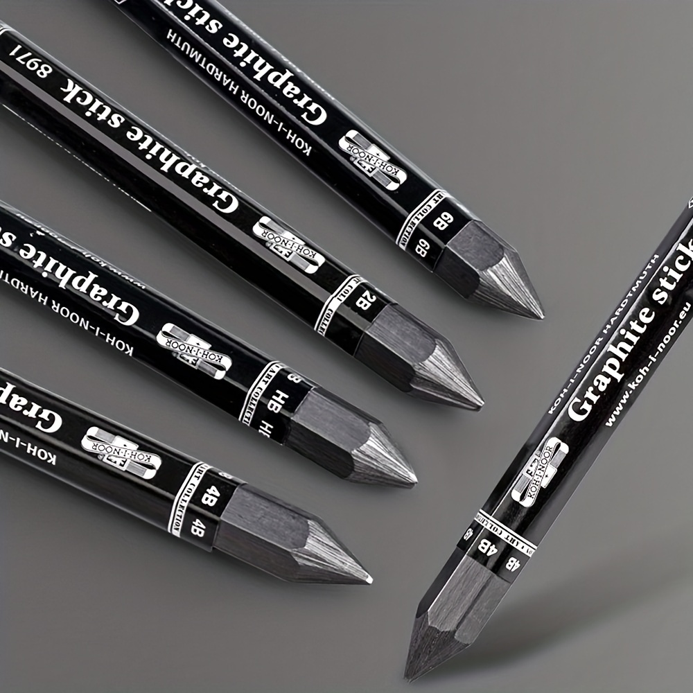 Koh-i-noor 1Pcs Graphite Rod Pencil Sketch Drawing Shading Graphite Stick  Pencil Lead Black Square