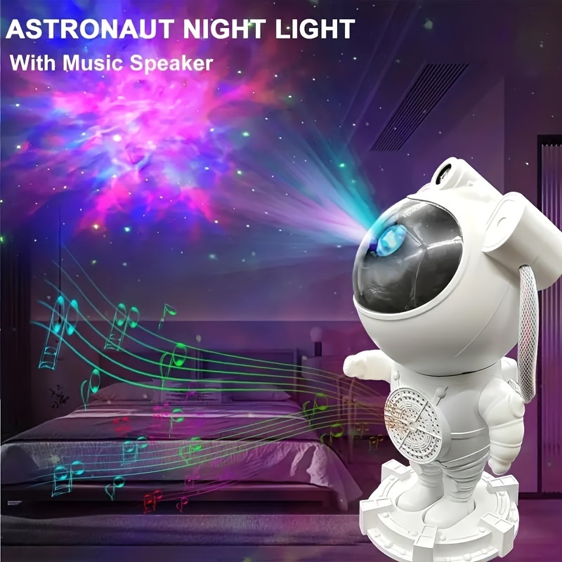 Proyector Astronauta 1 Pieza Luz Nocturna Reproductor Música - Temu