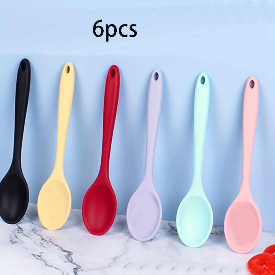 Silicone Spoons for Cooking - Kitchen Spoons for Mixing, Serving
