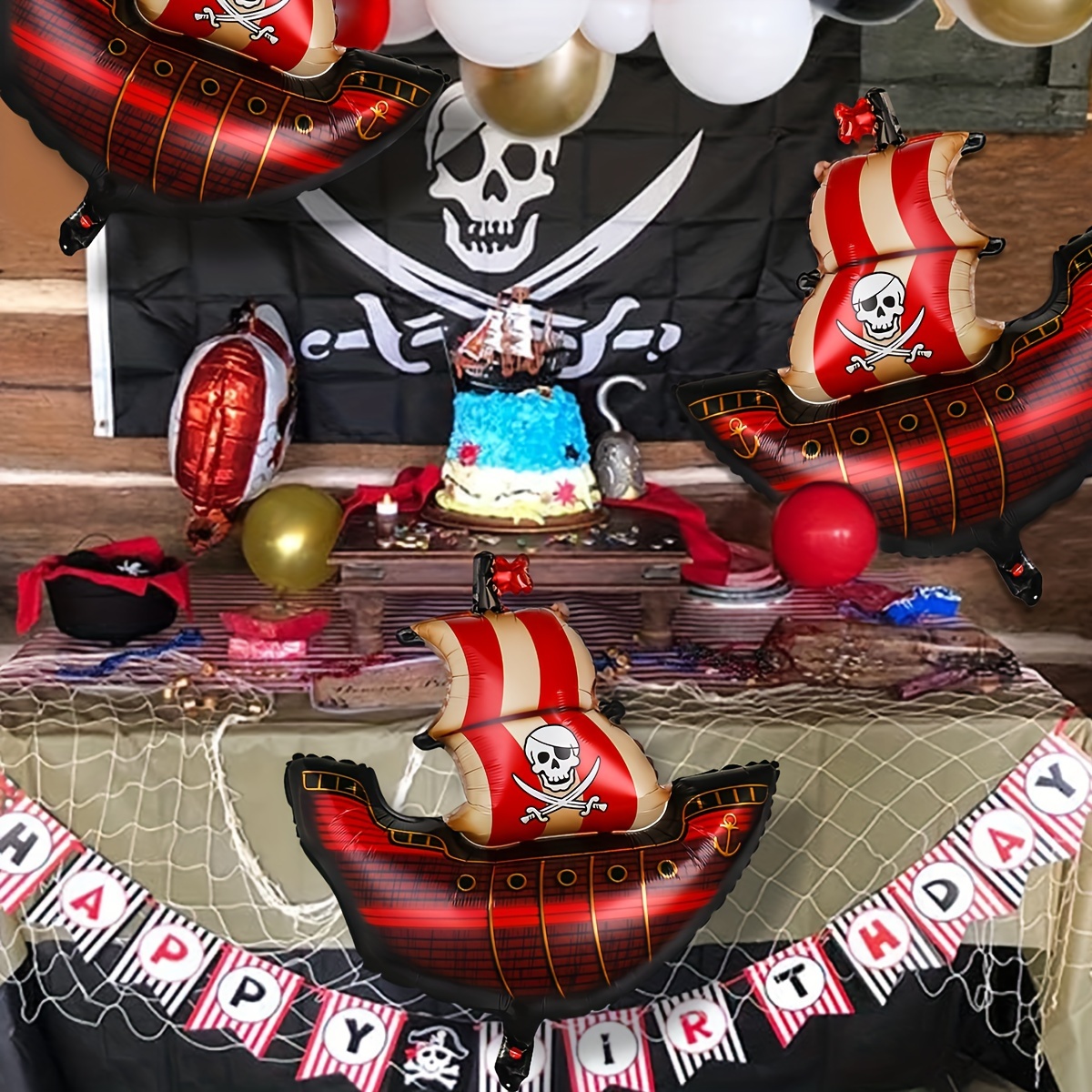 Pirate Themed Birthday Banner Party Decorations Pirate Birthday
