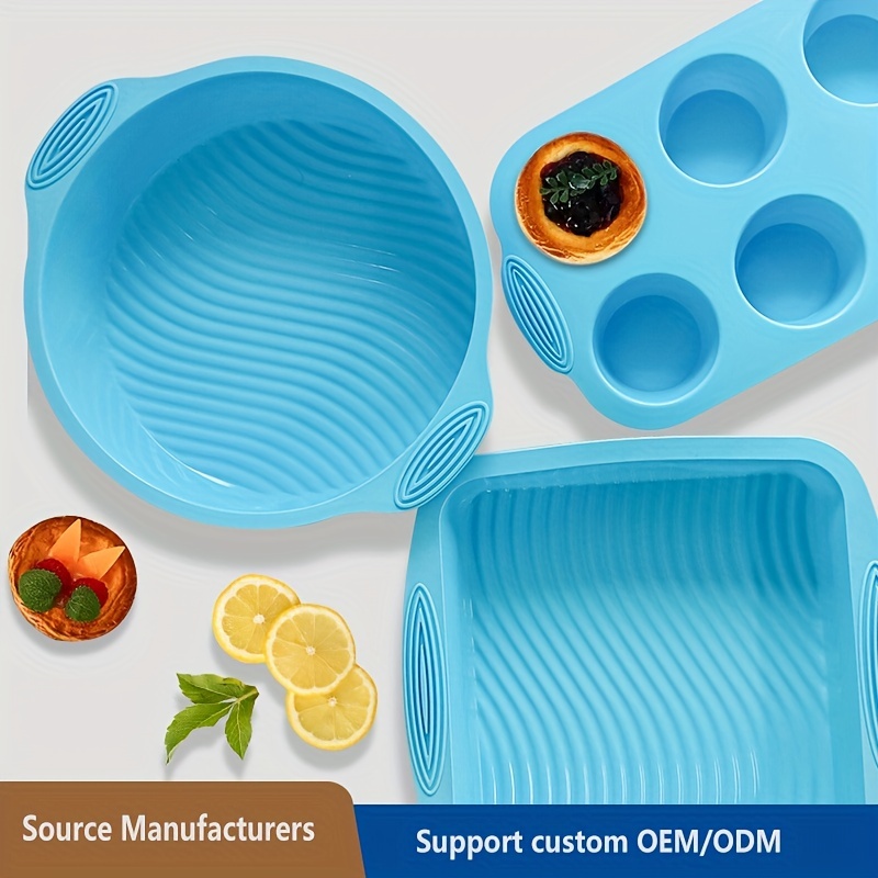 Food Grade Silicone Cake Pan - Round, Square, And Rectangular Molds For  Perfectly Baked Cakes And Muffins - Temu