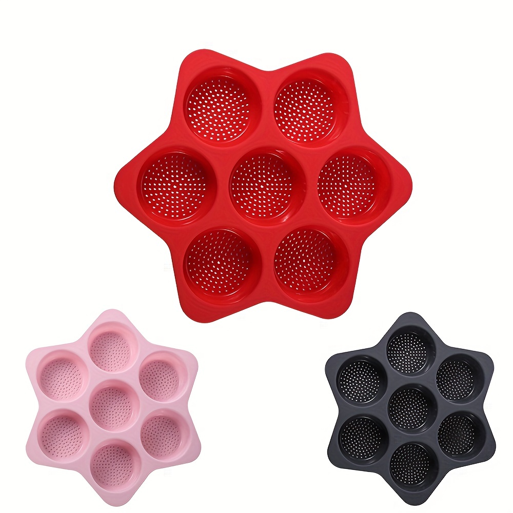 Hamburger Bun Pan, 7 Cavities Muffin Pan, Silicone Baking Cake Pan, For Egg  Sandwich, Cornbread, Layer Cake, Baking Tools, Kitchen Gadgets, Kitchen  Accessories, Home Kitchen Items - Temu