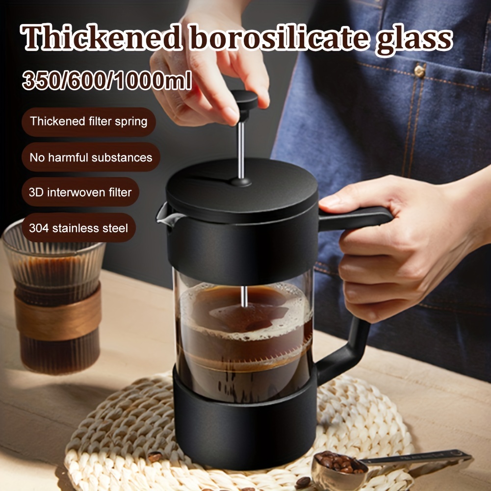 Bincoo French Press Pot Glass Hand brewed Coffee Pot Filter - Temu