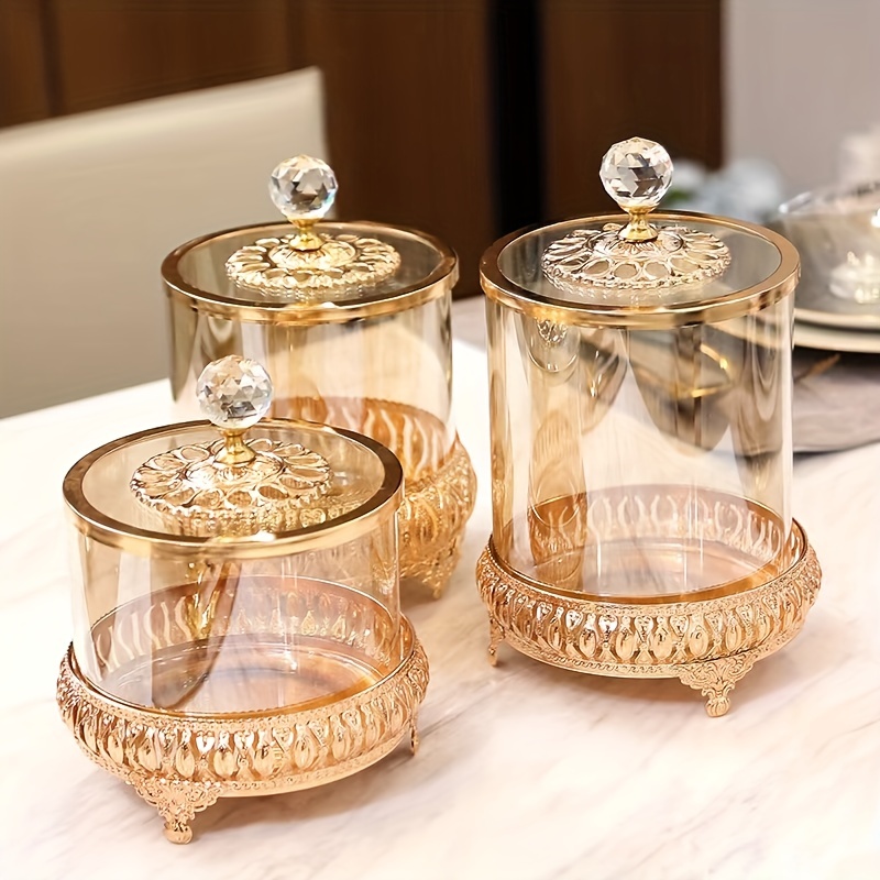 European Style Transparent Acrylic Food Candy Jar With Lid