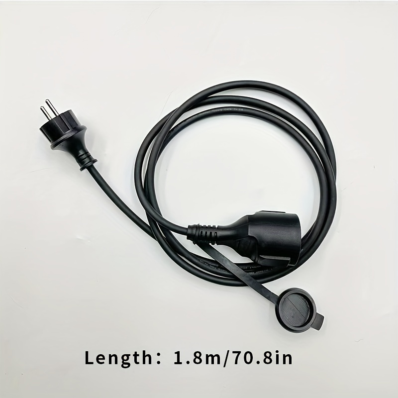 1pc 1 8m Rubber Sheathed Plug Wire Extension Cable Outdoor