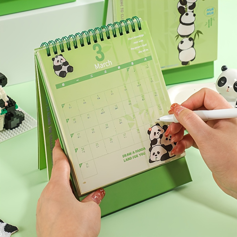 2024 Panda Desk Calendar Desktop Calendar Self discipline - Temu