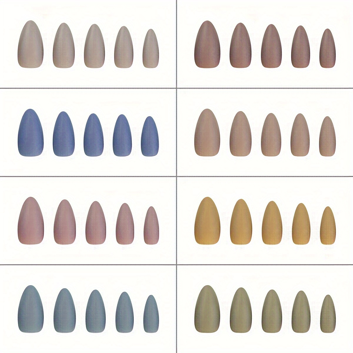 24pcs matte short almond fake nails autumn and winter color series fake nails brown fake nails daily wearing false nails for women girls 8 colors optional details 1