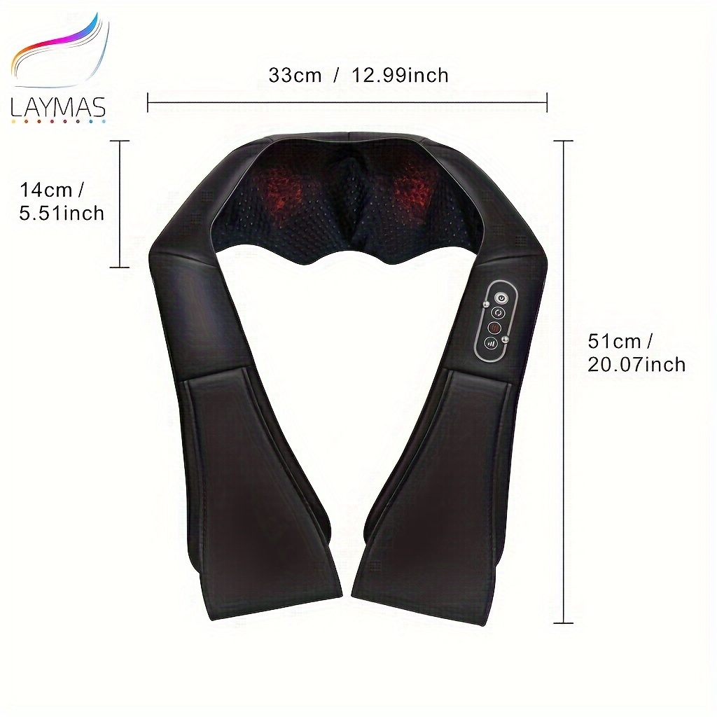 Eashuhe Neck & Shoulder Massager With Heat - Shiatsu Back Massage Pillow