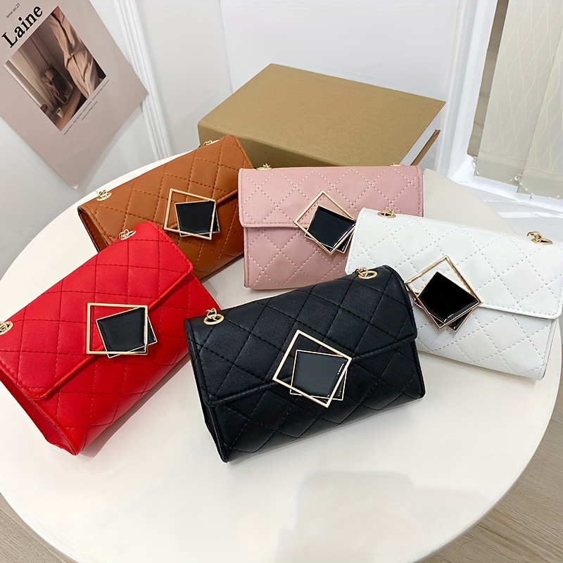 Mini Bolso Cuadrado Acolchado Con Corazón, Bolso De Hombro Con Cadena De  Moda Para Mujer Con Monedero Para El Día De San Valentín - Bolsas Y  Equipaje - Temu Chile