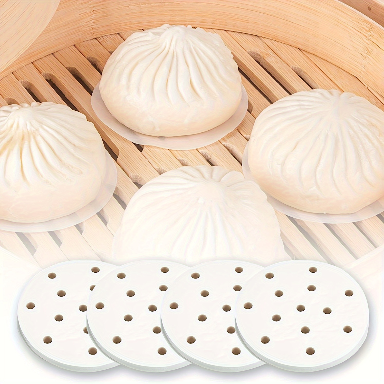 Air Fryer Liners Bamboo Steamer Liners Premium Perforated - Temu