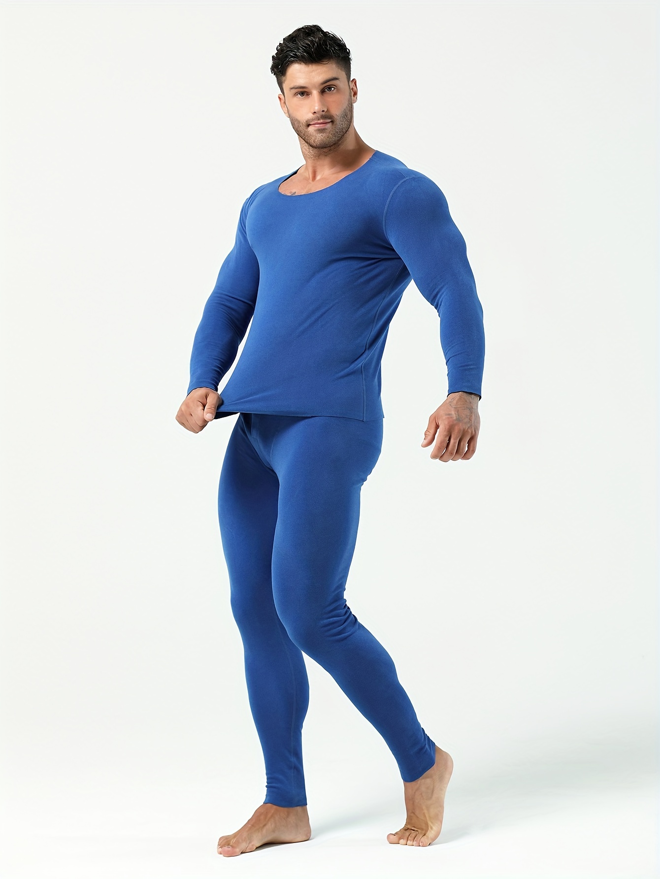 Men's Thermal Underwear Set Soft Fleece Lined Long Johns - Temu Canada