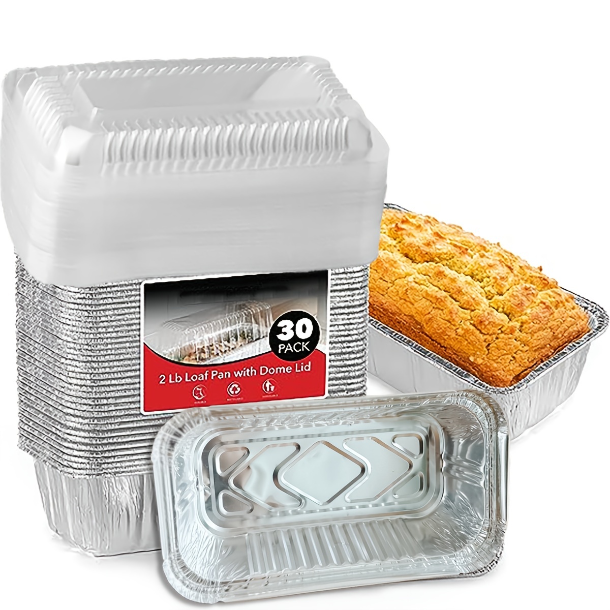 Disposable Aluminum Foil Tin Box Cute Mini Loaf Pans For Baking