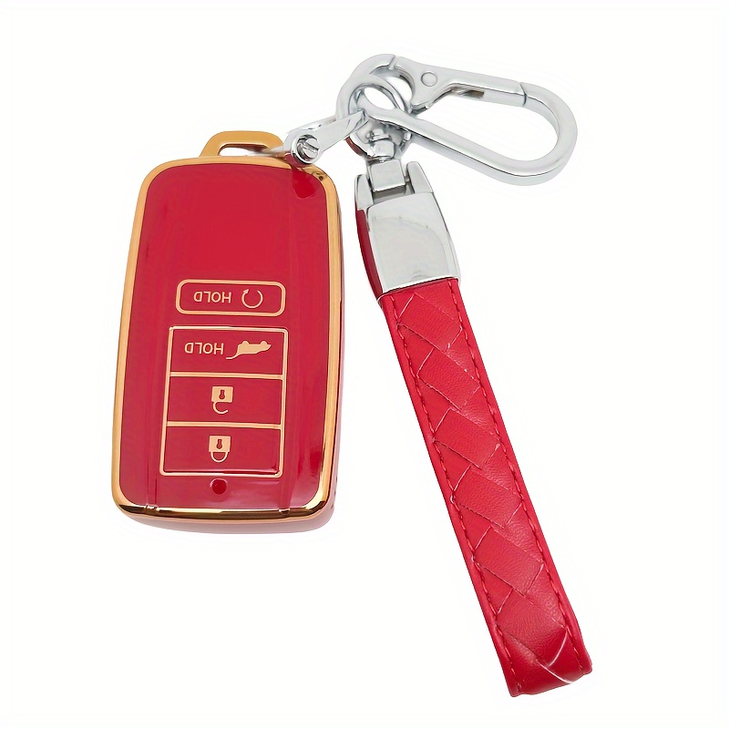 Leather Keychain Remote Key 4 Button Tpu Car Key Case Cover for Honda Acura  RLX MDX CDX TLX-L NSX RDX Holder Keyless Accessories - AliExpress