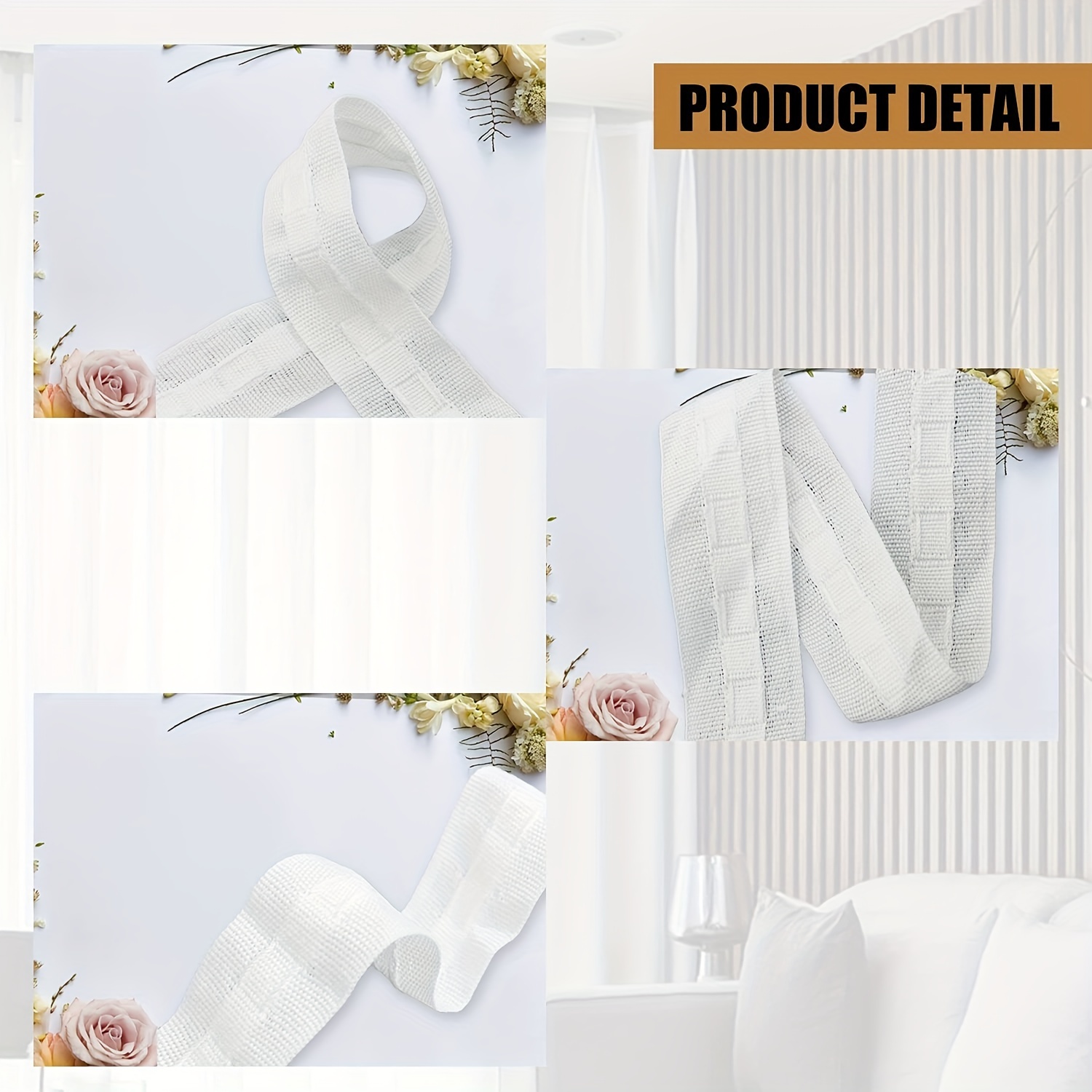 White American Type Pleated Curtains Tape