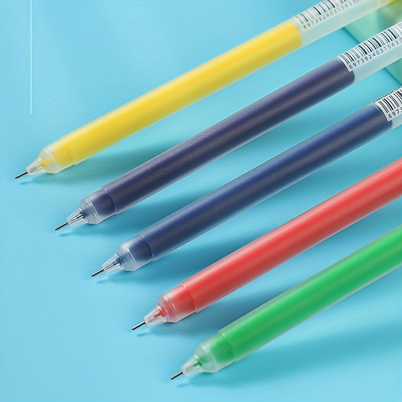 5pcs Simplicity Color Pen Set Black Gel Ink Pens Planner 