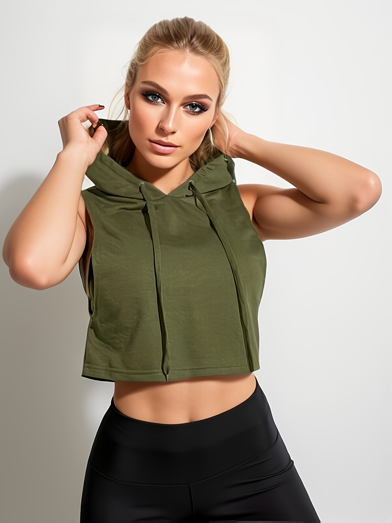 Sleeveless Women Sport Shirts Loose Fit Yoga Running Fitness Crop Top Tank  Top