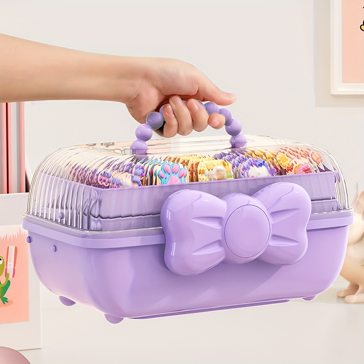 Cute Plastic Storage Box For Hair Accessories And Jewelry - Multipurpose  Barrette Hair Strap Container For Women And Girls ( /white) - Temu Italy