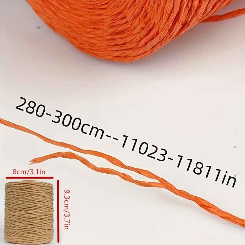 Raffia Yarn Straw Yarn Paper Ribbon For Diy - Temu