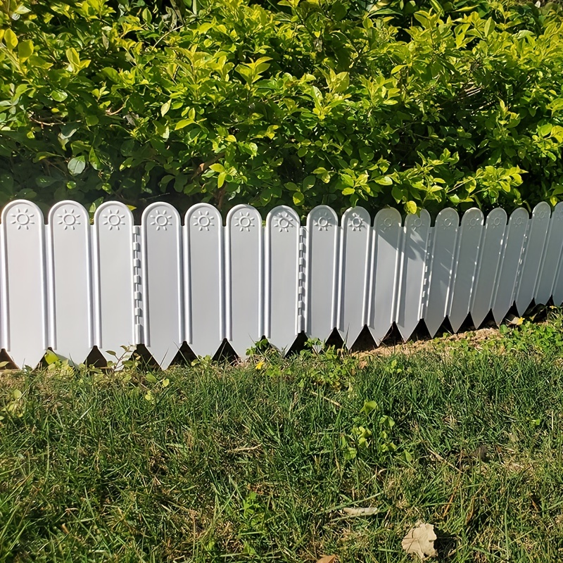 Set de 4 vallas de jardín 30 x 60 cm - Blanco