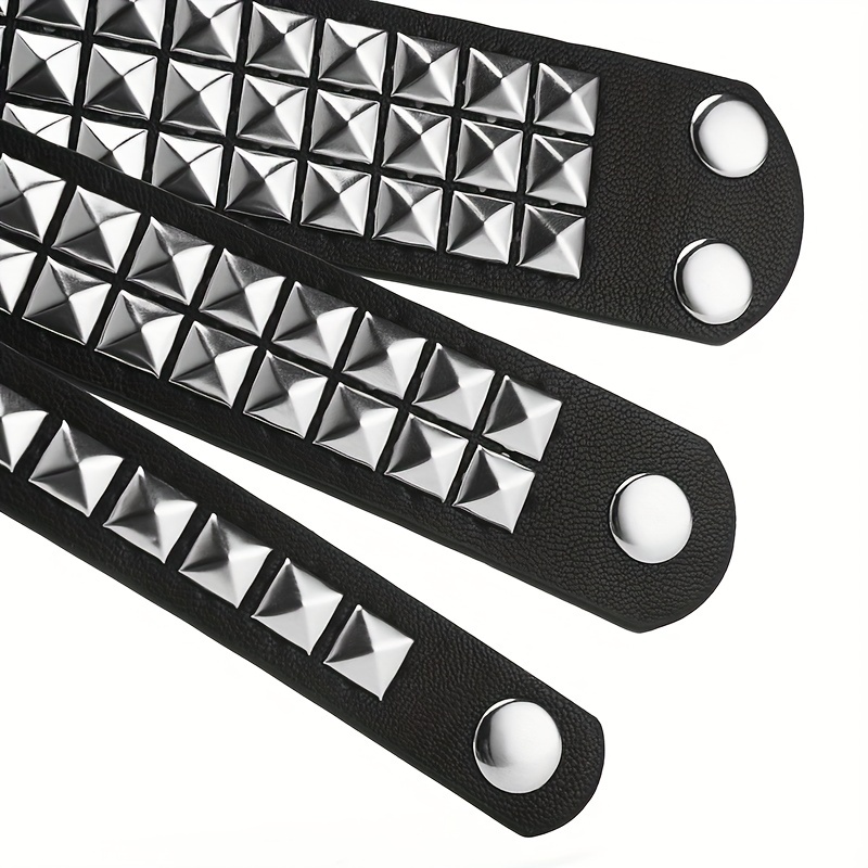 Studded Punk Bracelet For Men Goth Rock Bangle