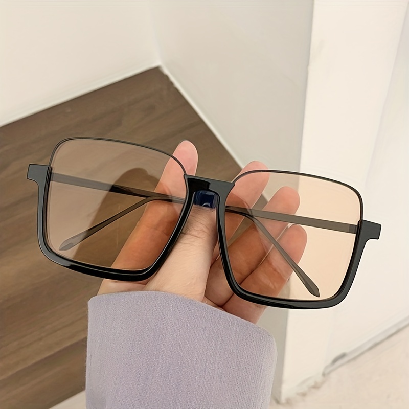 Oversized Square Sunglasses UV400 Gradient Lens Casual Jelly Glasses