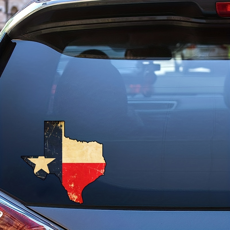 Texas Flag Vintage Grunge Love Star Autocollant En Vinyle - Temu Belgium