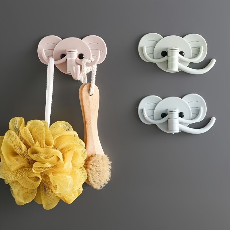 Elephant Swivel Adhesive Hooks Creative Decorative Hooks For