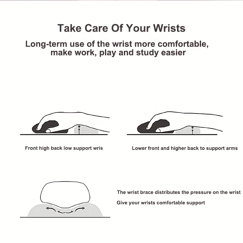 Heart Shaped Mouse Pad Wrist Rest Cartoon Silicone Hand Pillow