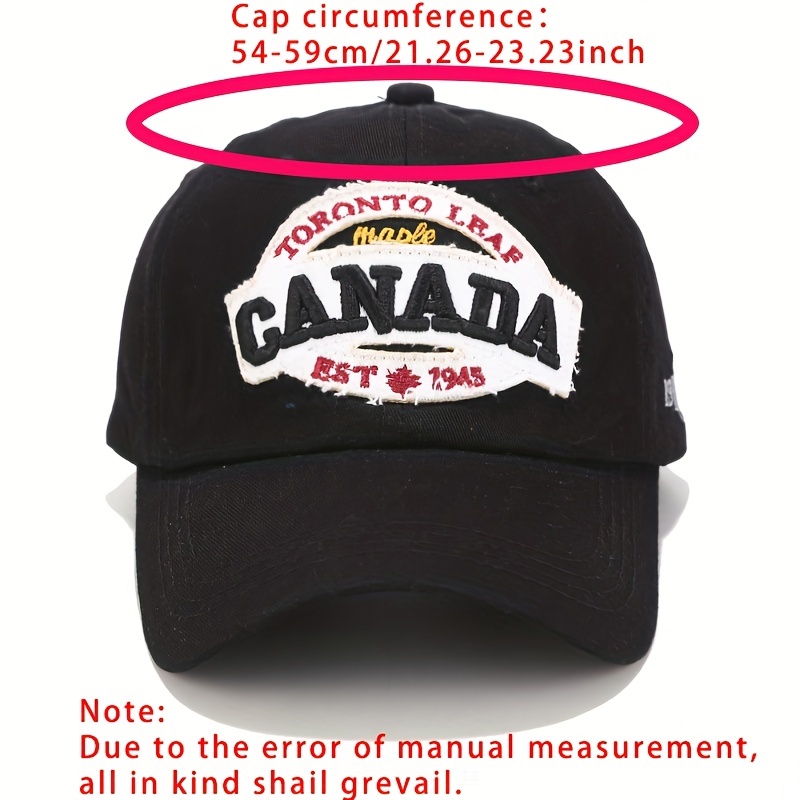 Canada Maple Leaf Baseball Cap Embroidery Patch Solid Sun Hat Unisex Dad Hats