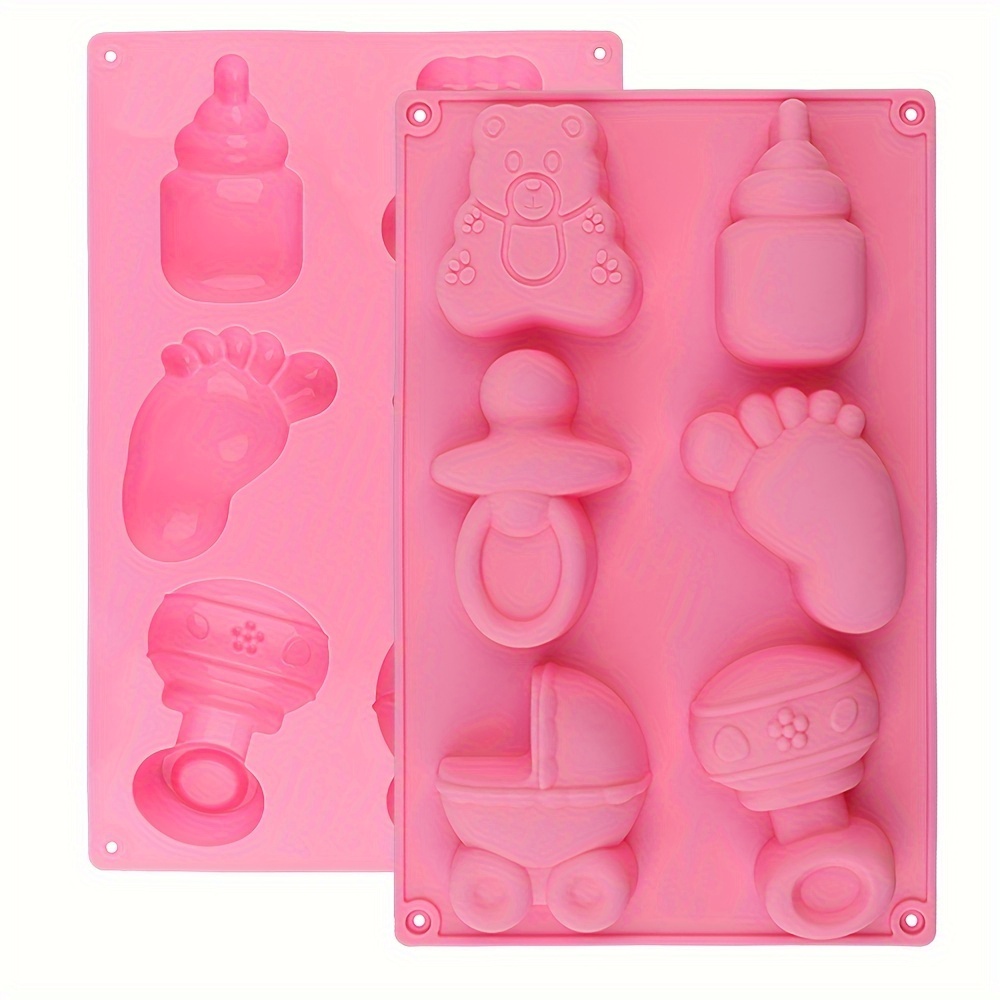  2 moldes de silicona 3D para pies de bebé, manos para bautizo,  baby shower, fondant, herramientas de fabricación de dulces, molde de  chocolate con estampado de pies de bebé, postres de