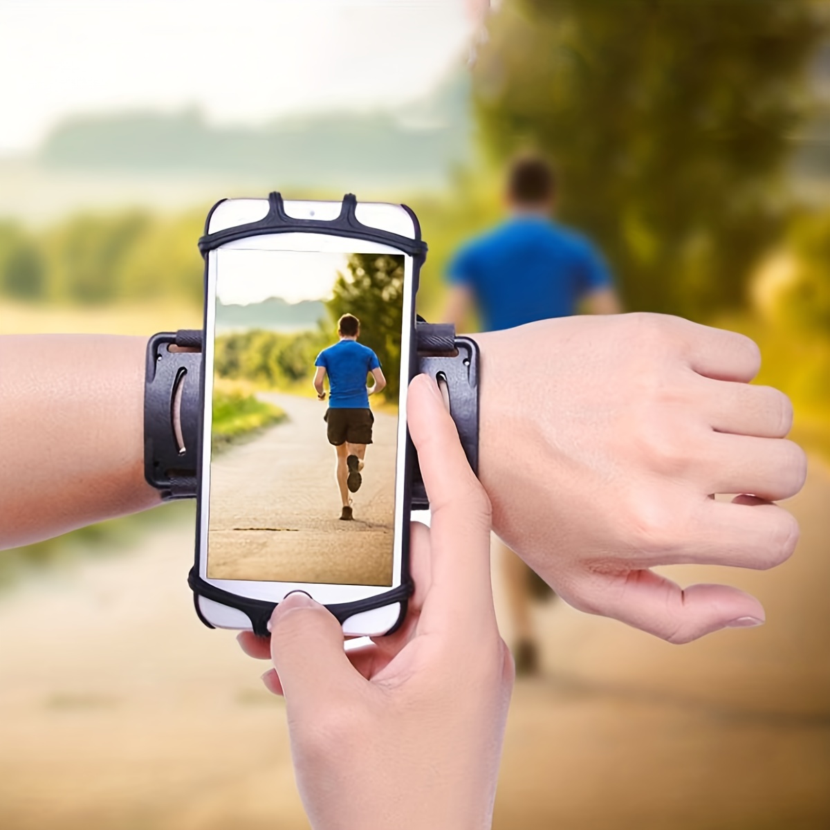 

Outdoor Sports Mobile Phone Arm Bag, Rotating Mobile Phone Armband, Running Wristband, Elastic Arm Sleeve