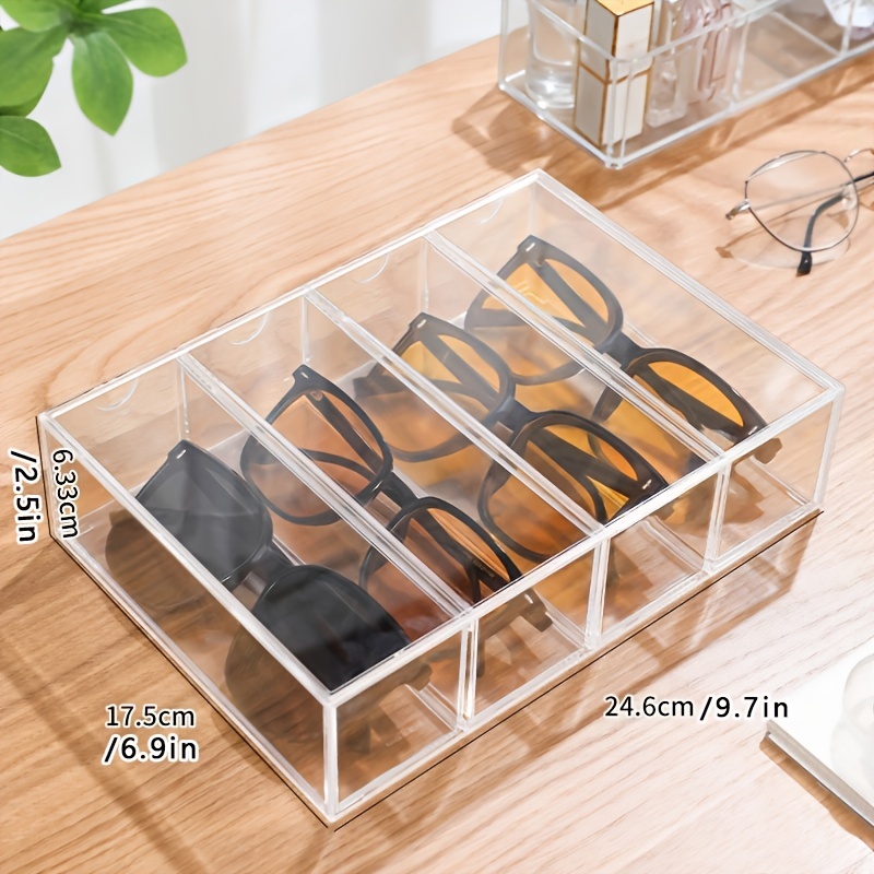  Tasybox Sunglasses Organizer, Acrylic Eyeglass Case Clear  Eyeglass Holder Eyewear Display Case with 4 Drawers for Women and Men :  Clothing, Shoes & Jewelry